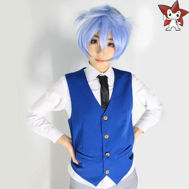 

Assassination Classroom COS Shioda Nagisa Cosplay Clothing Clothes Shioda Nagisa Blue Vest Shirt Tie