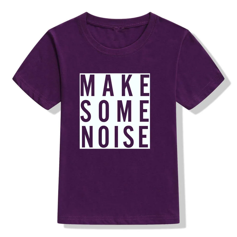 Футболка для малышей с надписью «Make Some noise» Монохромная рубашка одежда для мальчиков детская одежда рубашка с надписью подарок для мальчиков, уникальный подарок для малышей - Цвет: 43L8-KSTPP-