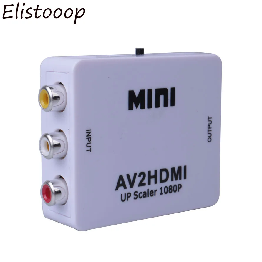 Мини AV2HDMI RCA AV HDMI CVBS к HDMI конвертер коробка AV к HDMI видео адаптер для HD ТВ ПК DVD Xbox проектор