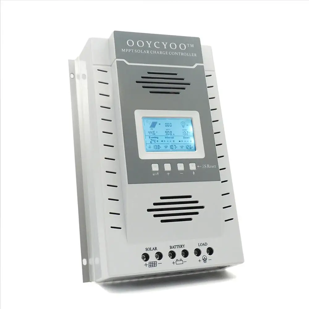 

MPPT Charge Controller 100 amp 12V/24V Auto,100A Solar Charge Controller Max 100VDC, 1200W/2400W Input, with LCD Display