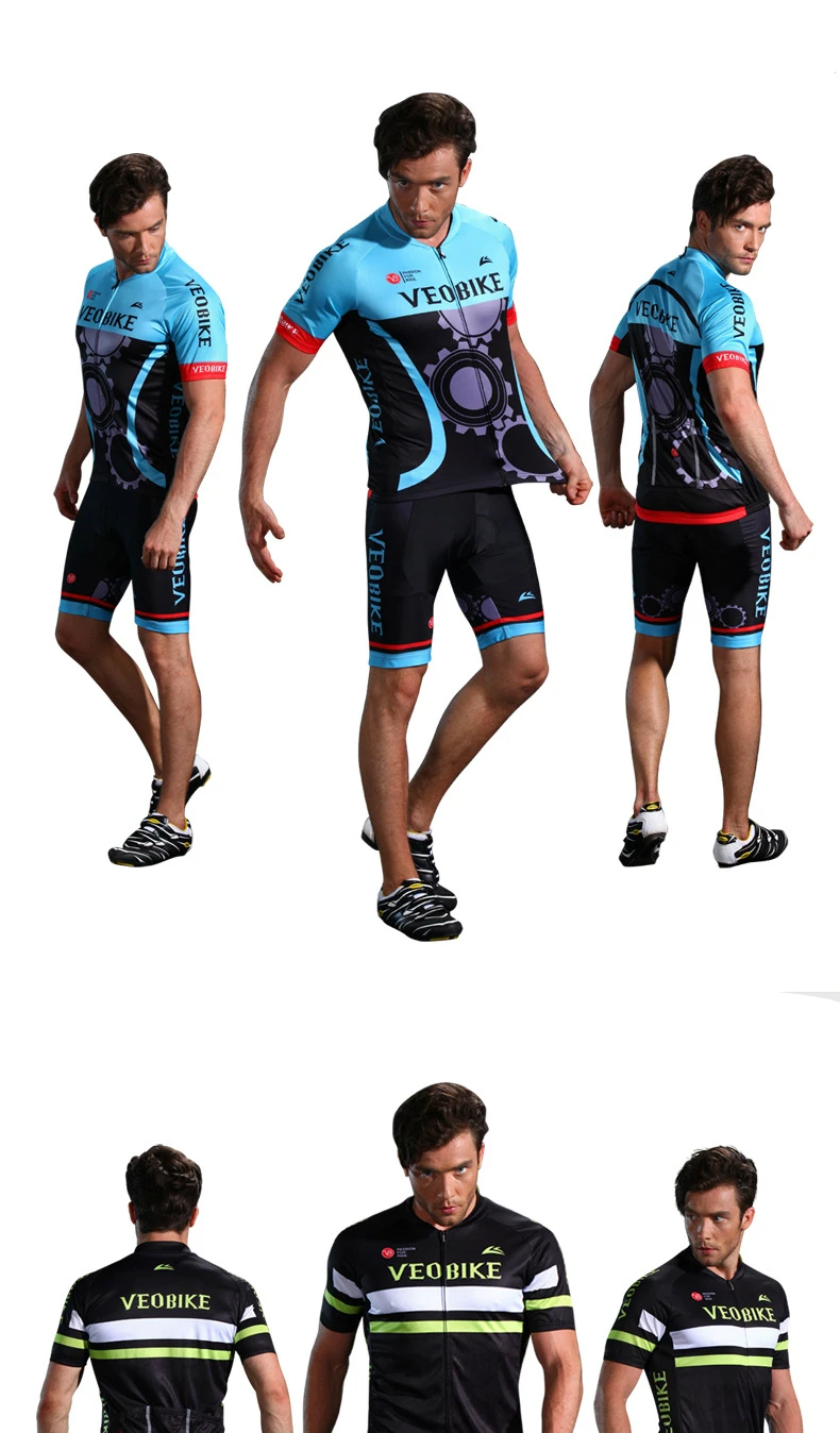 Top Quality Short Sleeve Cycling Jersey Sets Ropa Ciclismo Hombre Bicycle Uniform Quick-dry Bike Clothing MTB Cycle Clothes