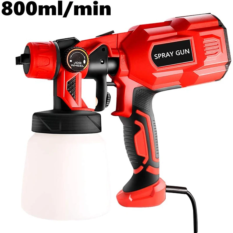 220V 550W Electric Spray Gun Adjustable Flow High Power Home Electric Paint Sprayer 3 Nozzle Sizes Easy Spraying Cleaning