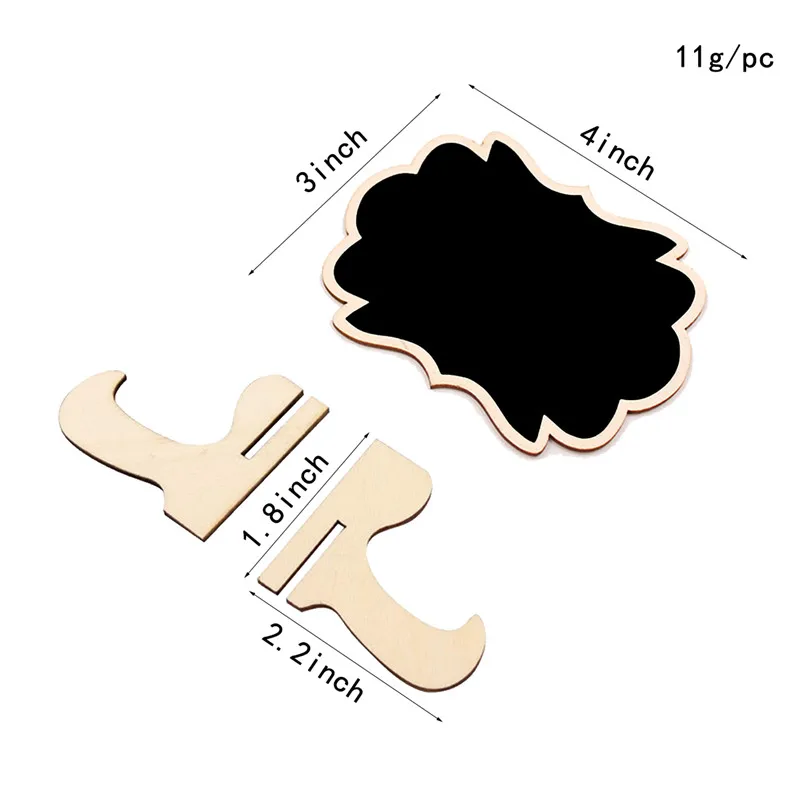 5pcs/Lot Lovely Butterfly shape mini Message Blackboard Wood Chalkboard Kids Wooden Memo Black Board Collapsible Writing Boards