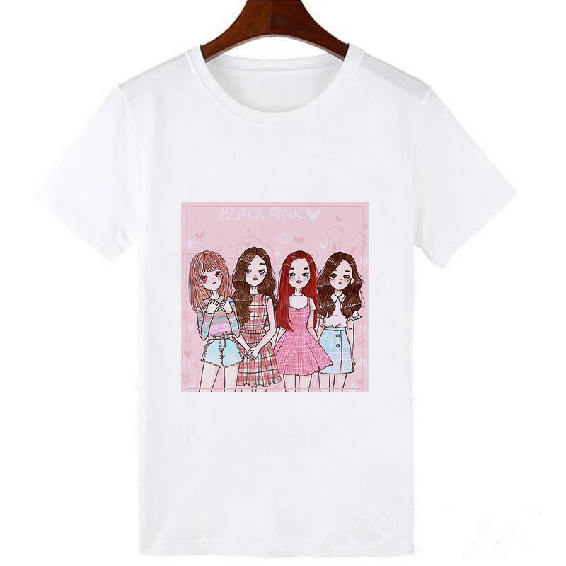 Lei SAGLY модная Корейская Kpop черная розовая футболка с принтом Kill This Love, женская футболка Kawaii Camisas Mujer, футболка Tumblr Femme размера плюс
