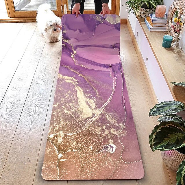 Beautiful Artistic Art Yoga Mats 1.5 mm Natural Rubber Suede Pilates Mats Home Women Fitness Mats Gym Exercise Healthy Tapete 2