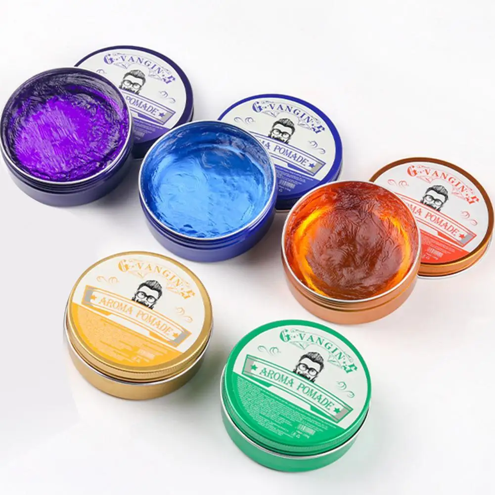 150g Water Soluble Hair Styling Wax Colorful Pomade Men Hair Strong Style Restoring Wax Hairdressing Styling Tool colorful gradient sticky notes 50 sheets book message list record reminder n times strong viscosity education