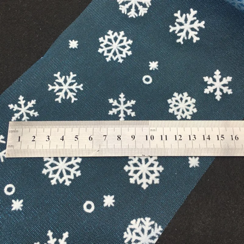 15cmx10yards украшают Тюль Ткань Косплей блестящая Снежинка ткань Новогодняя органза печатных бронзовая ткань вечерние Декор
