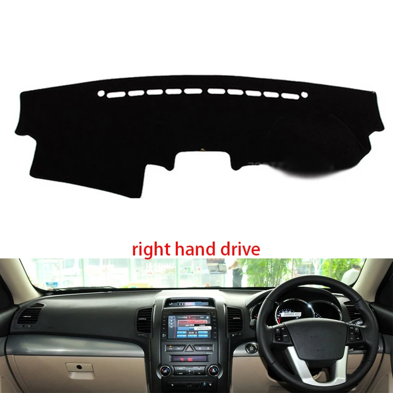 Белый Для Kia sorento 2009 2010 2011 2012 нескользящая Нижняя крышка приборной панели автомобиля Переводные картинки наклейки для автомобиля Аксессуары для салона автомобиля - Название цвета: Белый