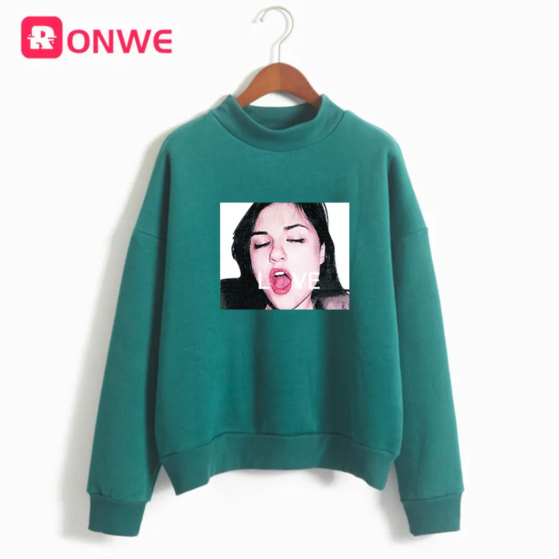 T139E-green Для женщин Love семпай Kawaii 90s Harajuku Ullzang мода толстовка Женская зимняя обувь флис Harajuku Толстовка Рождественский подарок - Цвет: T139E-green