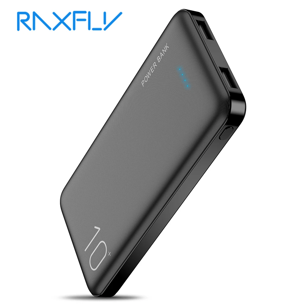  Портативное зарядное устройство RAXFLY, 10000 мАч, для iPhone, Xiaomi mi, внешний светодиодный аккумулятор, 10000 мАч 