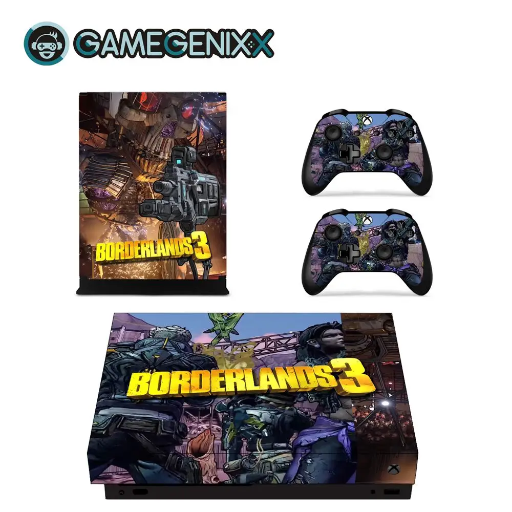 Borderlands 3 GAMEGENIXX Кожа Наклейка виниловая оберточная крышка полный набор для Xbox One X консоли и 2 контроллеров-borderland 3 - Цвет: Borderlands 3