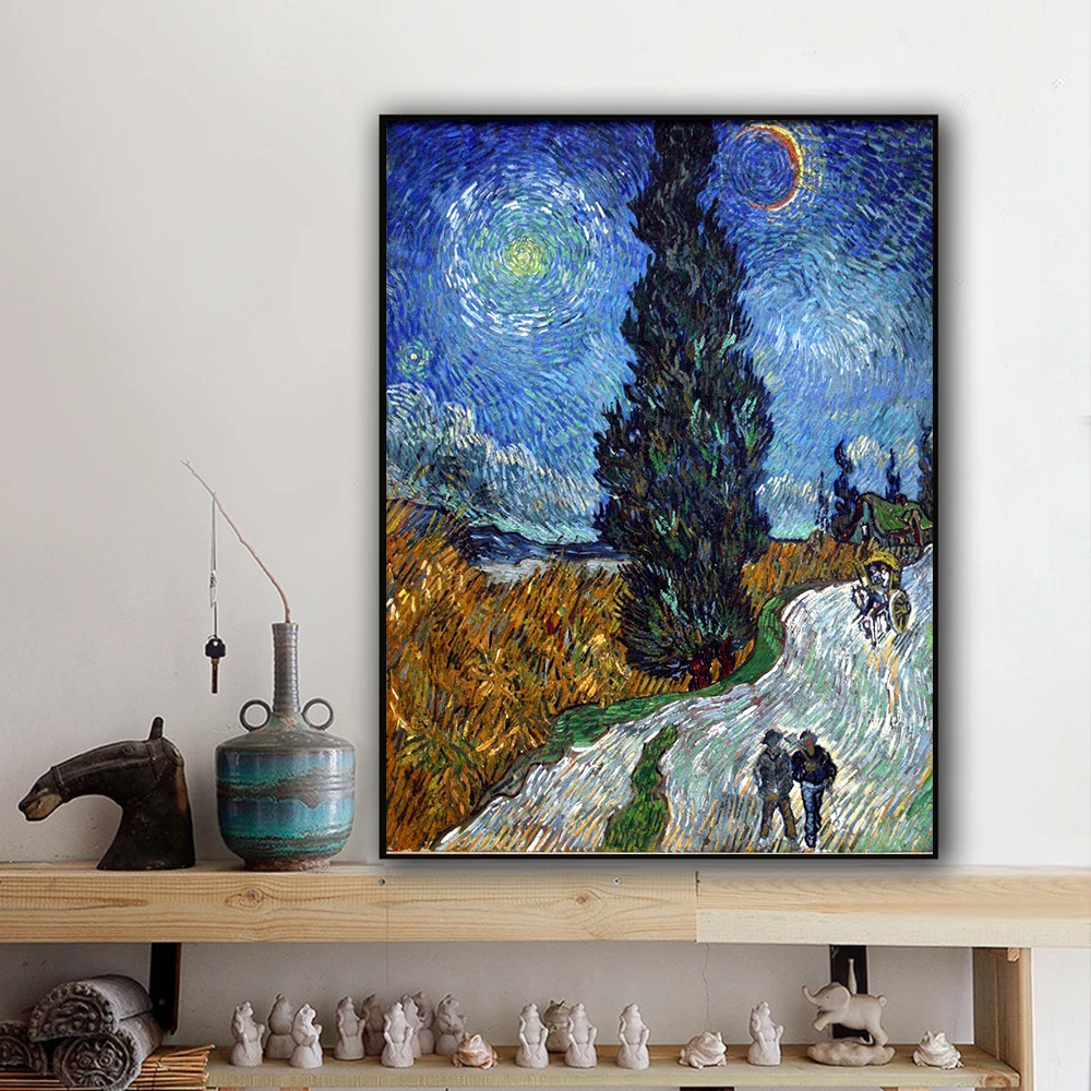

Van Gogh Starry sky Fmaous Oil Painting Picture printing Wall Art Canvas Paintings Canvas Art Prints For Living Room Home Decor