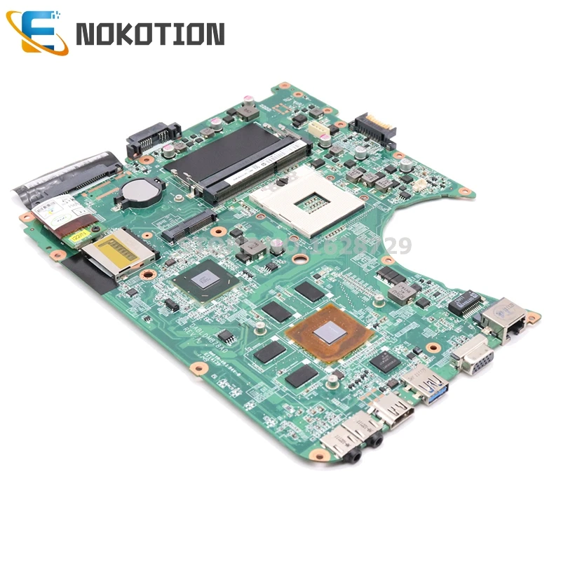 NOKOTION материнская плата для ноутбука TOSHIBA Satellite L750 L755 основная плата A000081570 DABLDDMB8D0 REVD HM65 DDR3 GT525M 1 Гб