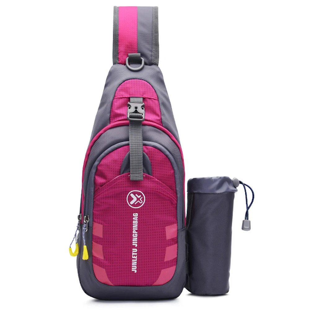 Унисекс сумка для тренажерного зала фитнеса, уличная сумка для ношения на груди, рюкзак, сумка через плечо, сумка для путешествий, спортивные сумки для женщин - Цвет: Rose red