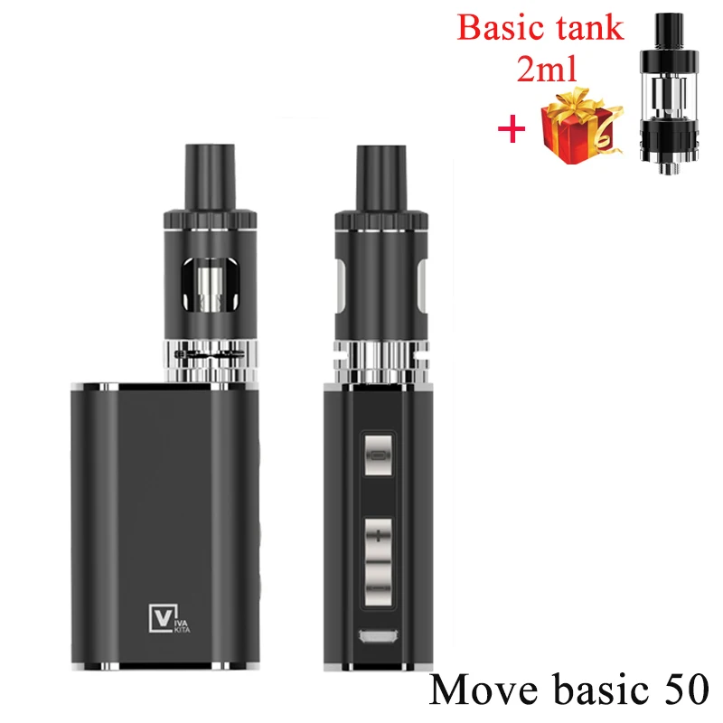 

GIFT TANK Electronic Cigarette Move Basic 50w VAPE Kit 2.0ml Atomizer & 50W box mod built in 1100mAh Battery Mod 510 thread