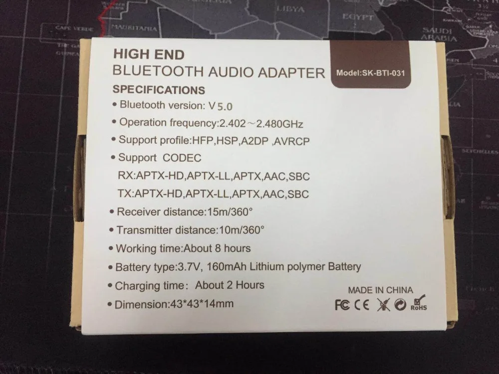 Bluetooth 5,0 аудио приемник передатчик Bt Aptx HD низкая задержка Hifi музыка стерео адаптер микрофон/клип/3,5 мм, AUX, разъем/RCA для ТВ автомобиля