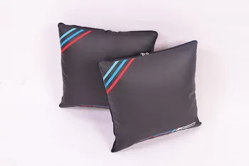 

Auto supplies car pillow multi functional two-color leather stitching lumbar cushion