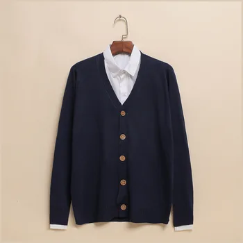 

MRMT 2020 Brand Style Thin Men's Knitted Cardigan Sweater Jumper Pure Color Sweater Long Sleeved V Collar for Male Clothing