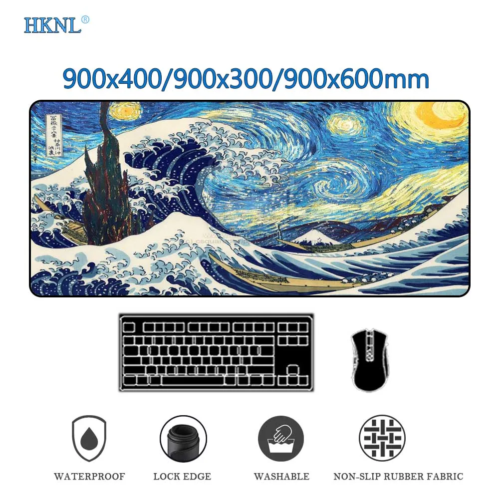 

Mouse Pad Wave Rug Mouse Carpets Gaming Table Gamer Accessories Pc Pads Mouse Pads Keyboard Mat Mousepad Xl Mausepad for Office