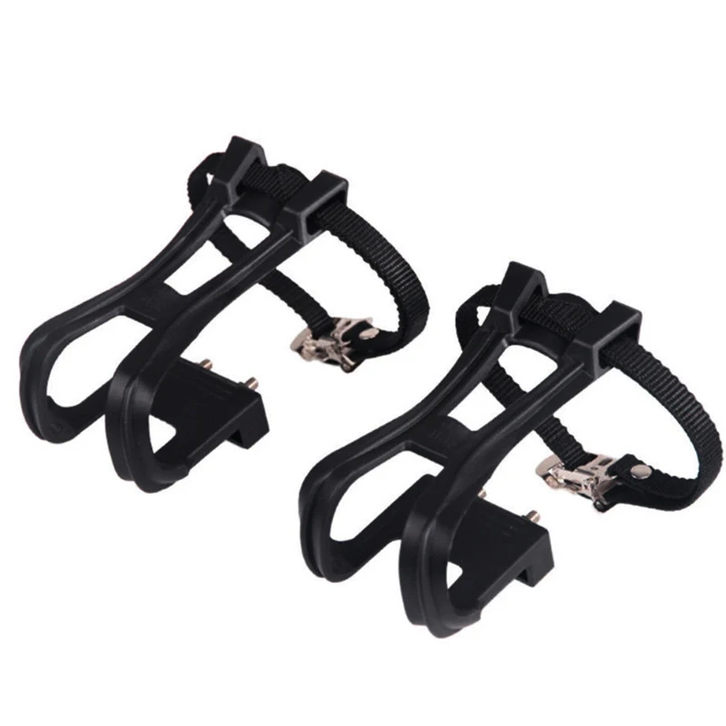 

Dual Purpose Toe Clip Bicycle Bike Pedals Flat with Toeclips and Straps Foot Cycling Protection Anti Slip