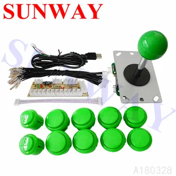 

DIY Arcade Raspberry Pi Project Parts Arcade Push Buttons +5 Pin Arcade Stick + USB Encoder Board Replace Sanwa Button Joystick