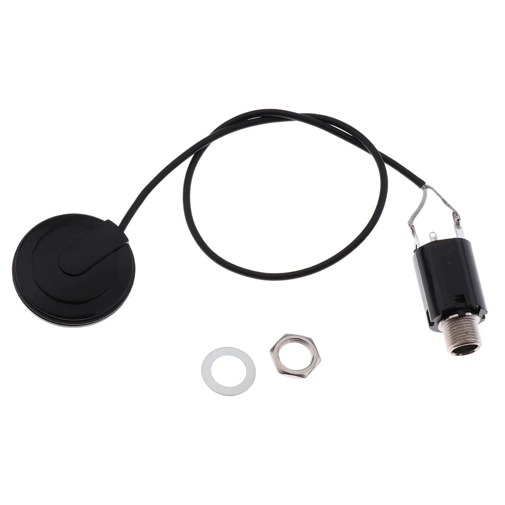 Piezo Pickup Transducer With 6.35mm Jack For Acoustic Guitar Violin Ukulele
