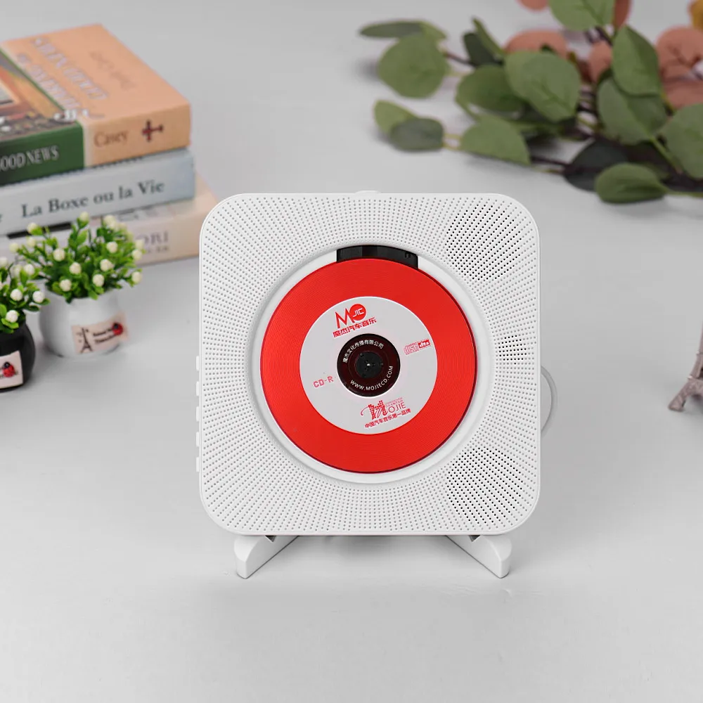 

Portable CD Player Music Amplifier Audio Wall Mounted Boombox with Remote Control Support BT/ USB/ FM Modes Blue US Plug