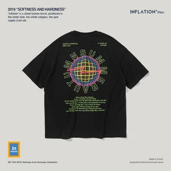 

Summer new women's street letter characters print loose short-sleeved T-shirt 19.67