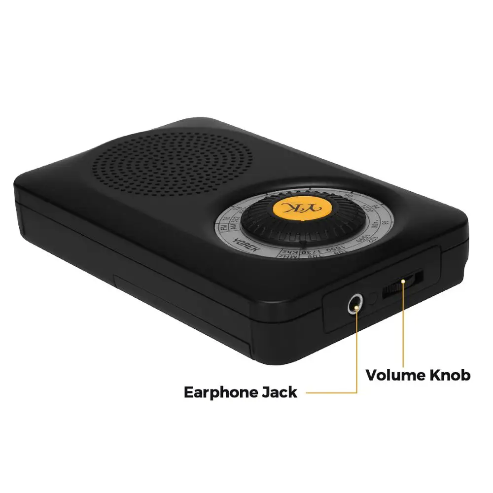 Yorek Rádios de Bolso Rádio am fm a Pilhas com Alto-falante Rádio Transistor Portátil para Caminhar Acampar - Image 5
