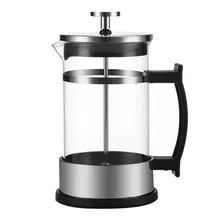 Двойной нержавеющей стали 304 давления горшок американский кофе горшок Удобный домашний заварник чай машина 600 мл