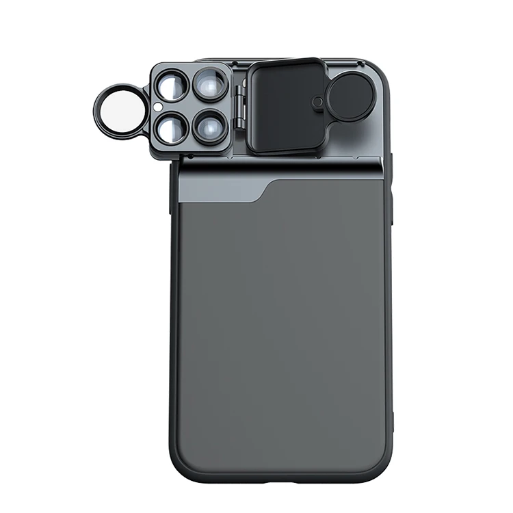 

Phone Case For iPhone 11 Pro MAX 6 in 1 Camera Lens Fish Eye Wide Angle Macro Lente Para Celular Fisheye Cover for 11pro Max