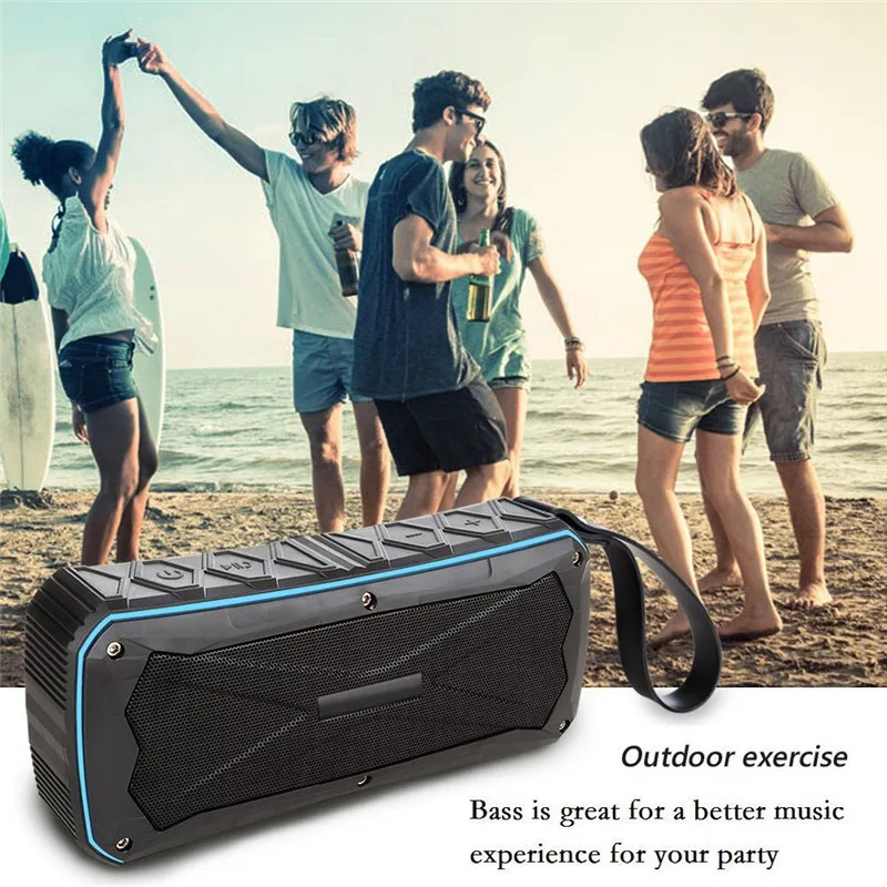 Беспроводной Bluetooth динамик IP6 водонепроницаемый стерео портативный динамик s power Bank поддержка TF вызов наружная Колонка громкий динамик#2
