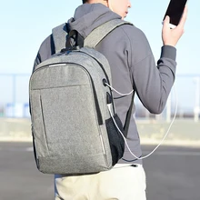 Мужской рюкзак для ноутбука с защитой от кражи, большой емкости, сумка для ноутбука с несколькими карманами, светоотражающий ремешок, usb-порт для зарядки, Регулируемый полиэстер