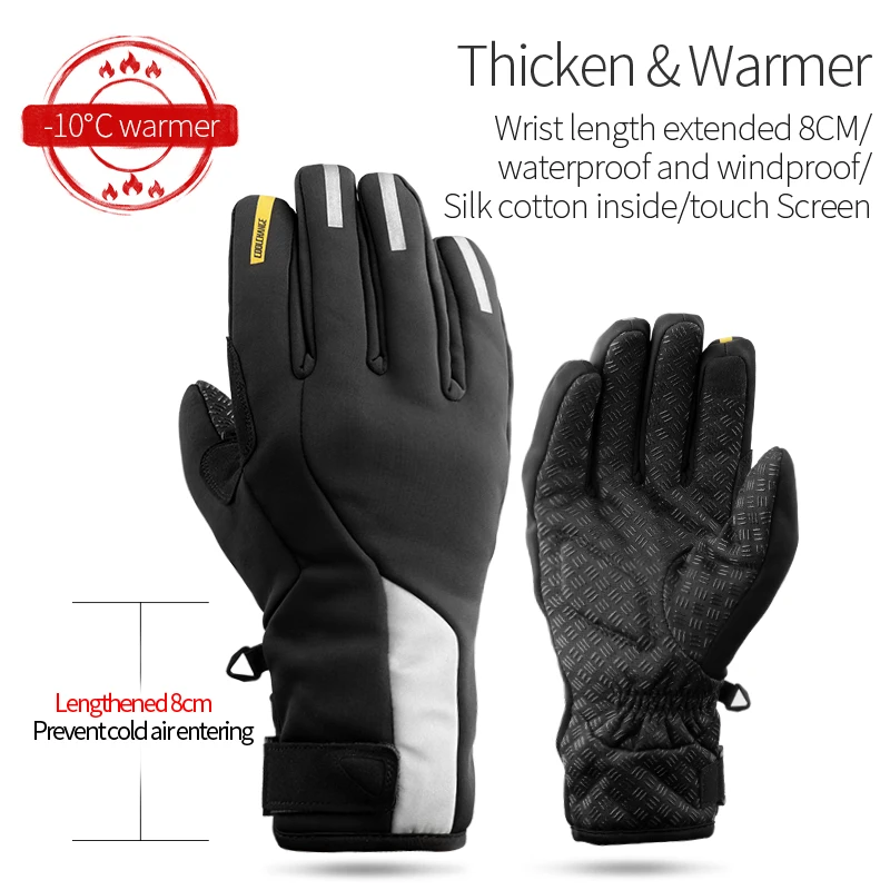 

Windproof Cycling Gloves Full Finger Sport Riding Bike Gloves Touch Screen Winter Autumn Bicycle Gloves Man Woman