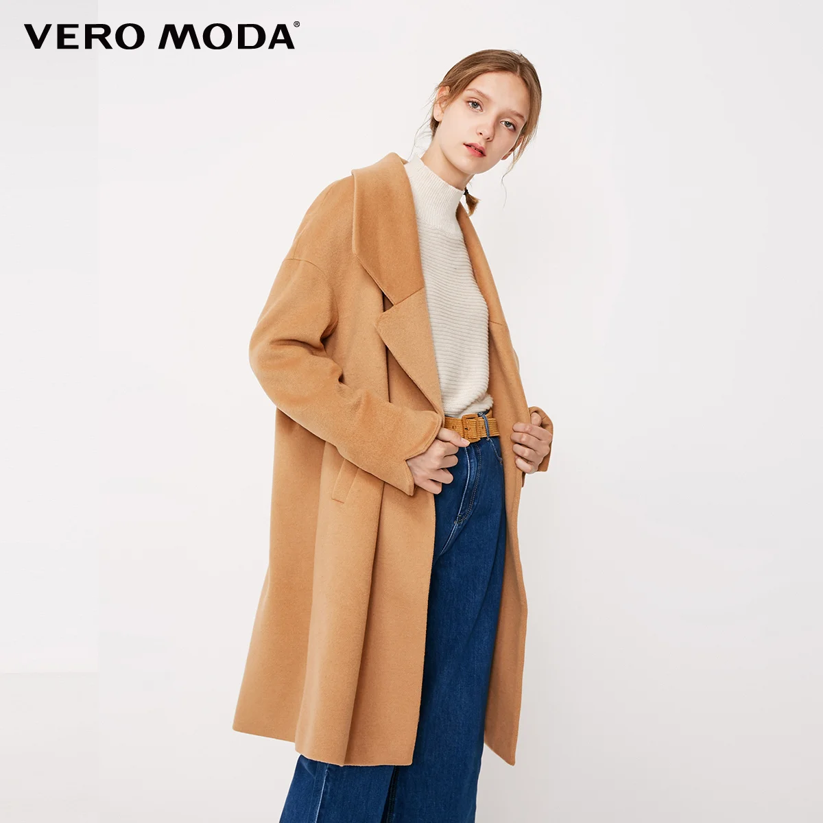 Vero Moda женское двубортное пальто с лацканами | 318327529 - Цвет: Caramel camel s