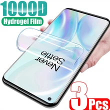 Film Hydrogel à couverture complète, 3 pièces, protecteur d'écran pour Oneplus 7 8 9 7T Pro 8T 9R 9E 6 6T 5, pour Oneplus Nord N10 N100 N200 CE 2=