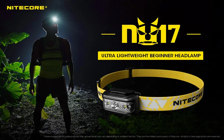 NITECORE NU17 перезаряжаемый налобный фонарь CREE XP-G2 S3 130 люменов, тройной выход, светильник, головной светильник для занятий спортом на открытом воздухе