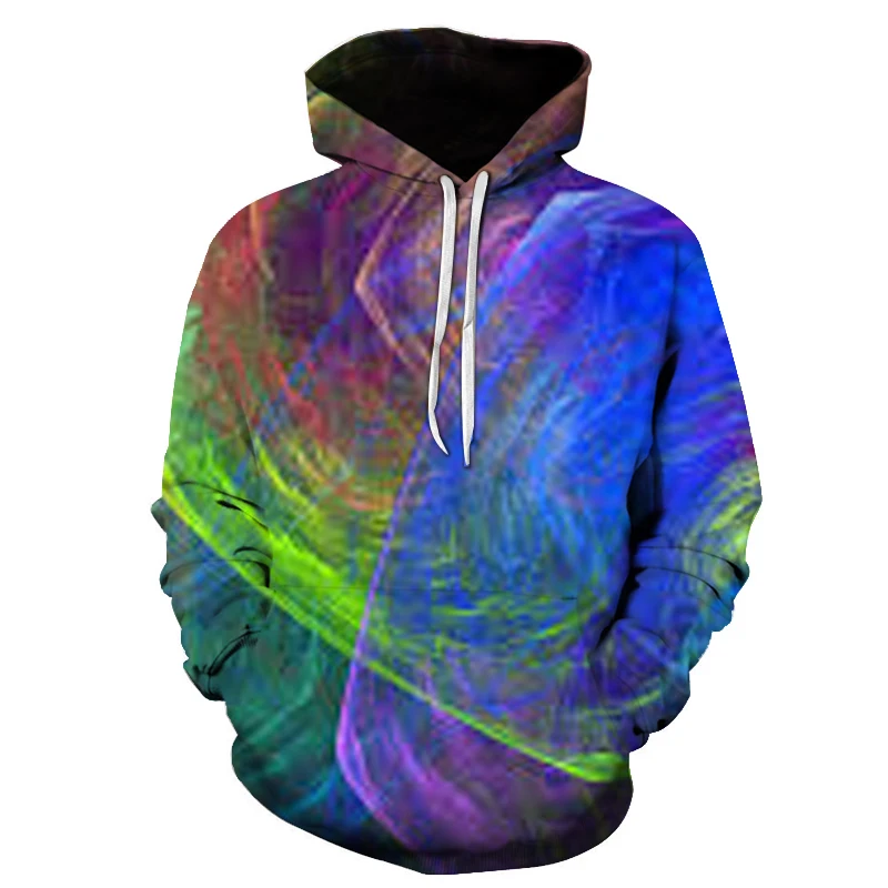 fashion tide brand youth hoodies color painting paint 3D digital printing pullover couple loose hooded baseball uniform 6XL