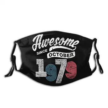 

Since October 1979 40th Birthday Gift Men Women Reusable Face Mask Anti Haze Dust Mask With Filters Protection Respirator Muffle