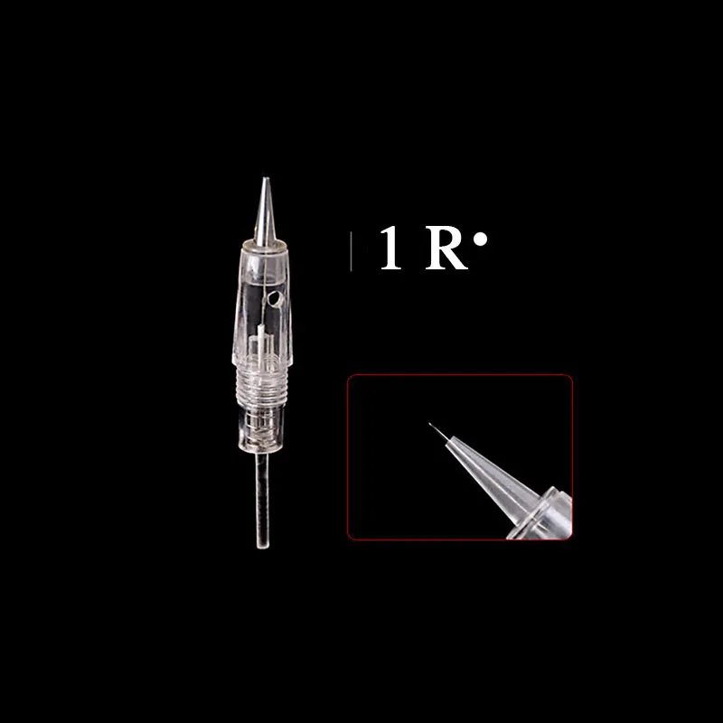 50 шт. стерилизованные иглы для татуировок 1P 1RL 8 мм Винт для Charmant Charme Princesse Liberty ручка микроблейдинг - Габаритные размеры: Transparent 1P