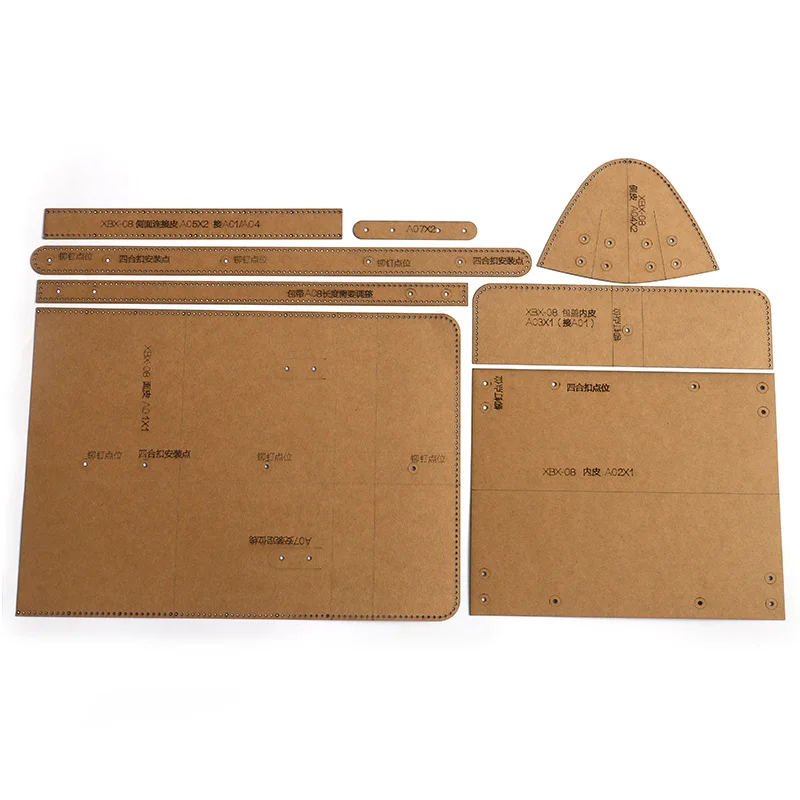 DIY Handmade Casual Shoulder Messenger bag Cylinder Package Kraft Paper Template Handmade Leather Craft Bag Template 23cm*10.5cm
