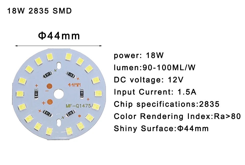 5PCS a Lot DC12V LED 2835 SMD Chip LED Bulb Lamp 3W 6W 9W 12W 15W 18W Brightness Light Board For led bulb led downlight