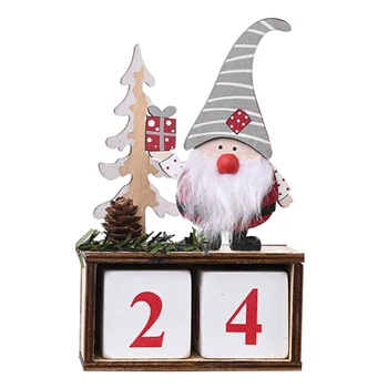 

Santa Claus Count Down Pine Cone Home Decor Party Christmas Ornament Desktop Wooden Calendar Living Room Numbers Holiday Bedroom