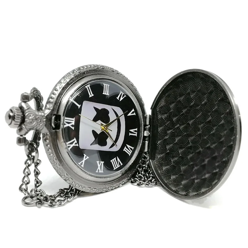 Новая мода Marshmello Doctom диск-жокей кварцевые карманные часы Аналоговые подвеска Цепочки и ожерелья Для мужчин Для женщин часы цепи подарок Montre Reloj