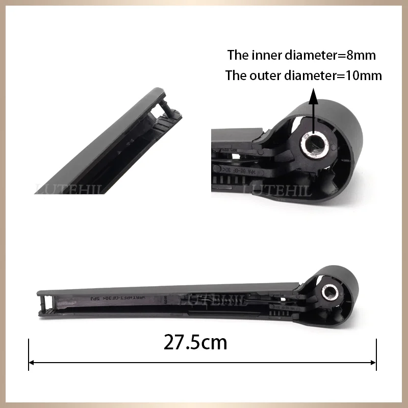 Wiper 11" Rear Wiper Blade & Arm Set Kit For VW Passat B6 B7 Variant 2005-2011 2006 2007 2008 Windshield Windscreen Rear Window 3