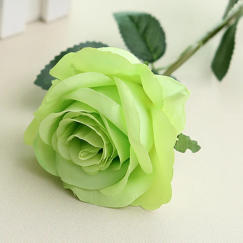 Свадебные тканевые лепестки роз, 2 шт., украшение для свадебного торжества, объемное свадебное украшение, Petalos De Rosa De Boda - Цвет: Зеленый