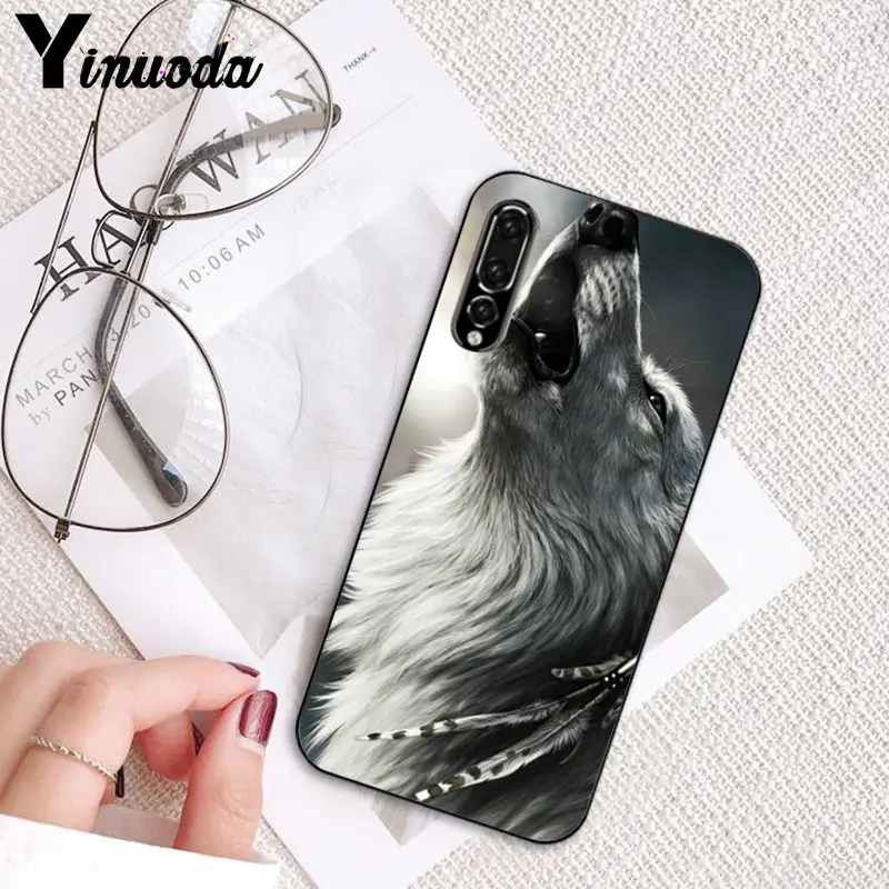 A13 Чехол для телефона Yinuoda angry wolf Face для huawei P20 P30 P20Pro P20Lite P30Lite P Smart P10Lite - Цвет: A13