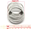 Composants de Bracelets à mémoire de forme, fil d'acier rond couleur argent 5.5cm-6cm Dia, 30 boucles ► Photo 2/3