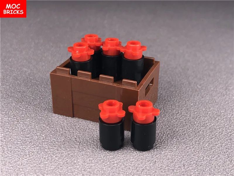 Распродажа набор кубики бутылка для посуды MOC 95228 с фруктовой корзиной DIY игрушки