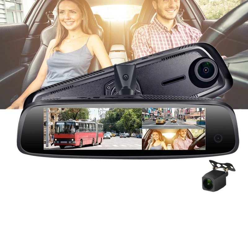 E09 7 84 дюйма 4G Автомобильная камера зеркало Android Gps Dvr с двумя камерами s Wifi